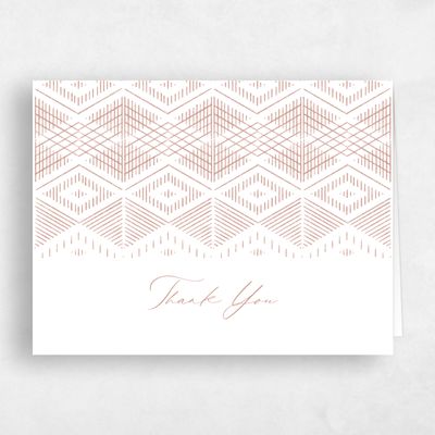 Dusty Terra Cotta, Brown Wedding Thank You - Wellington Landscape