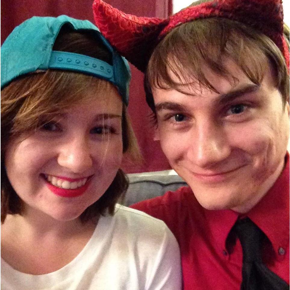 Our first photo together! Halloween, 2015
