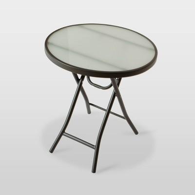 Folding Patio Accent Table Clear - Room Essentials™