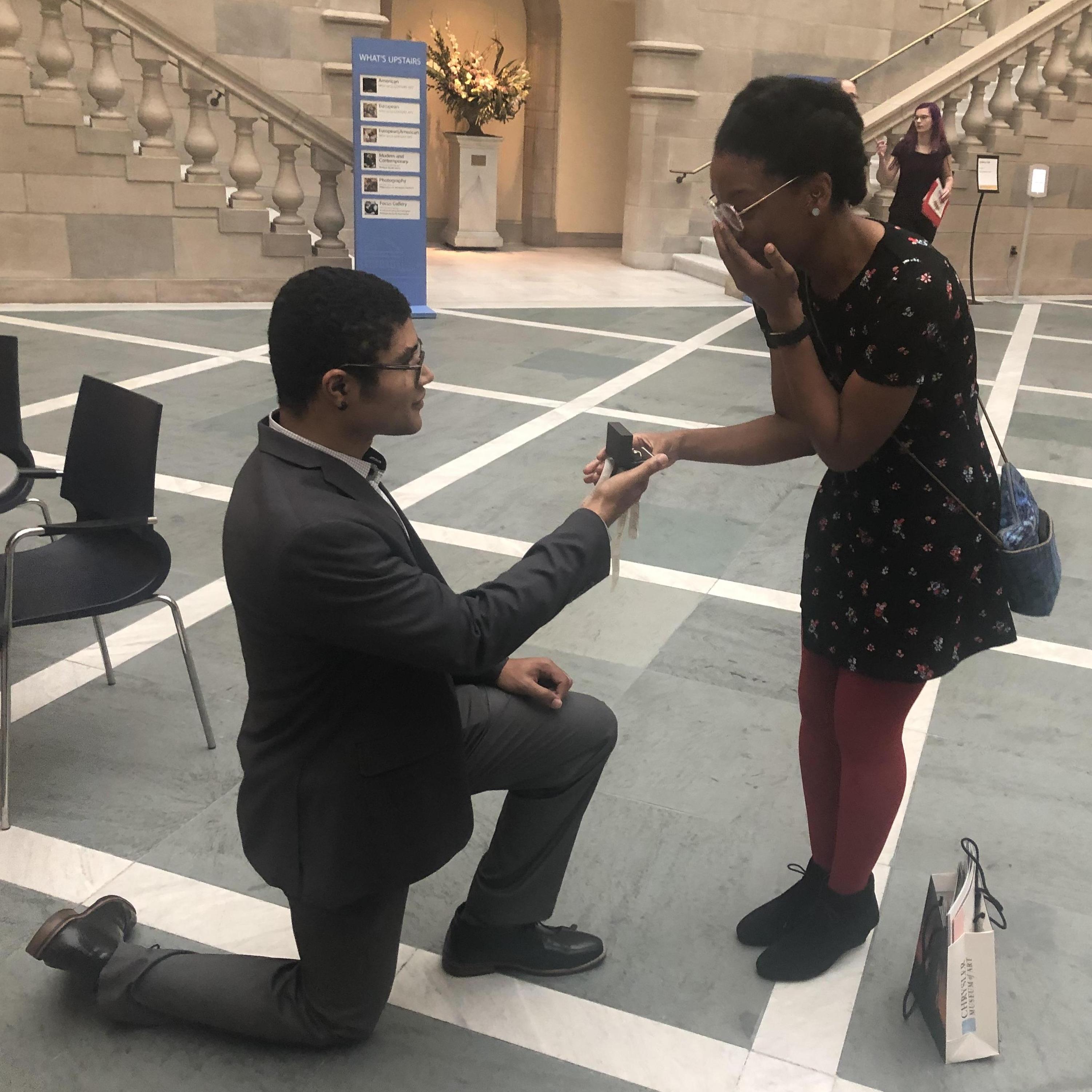 Gabriel proposed on March 15, 2019.