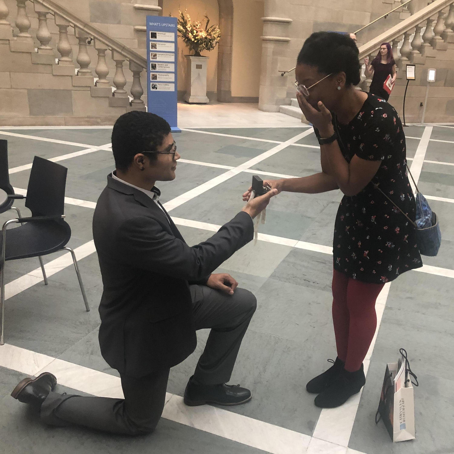Gabriel proposed on March 15, 2019.
