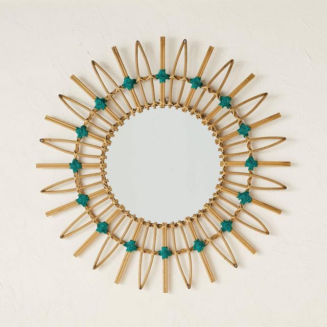 30" Dia Rattan Mirror with Cotton Cord - Opalhouse™ designed with Jungalow™