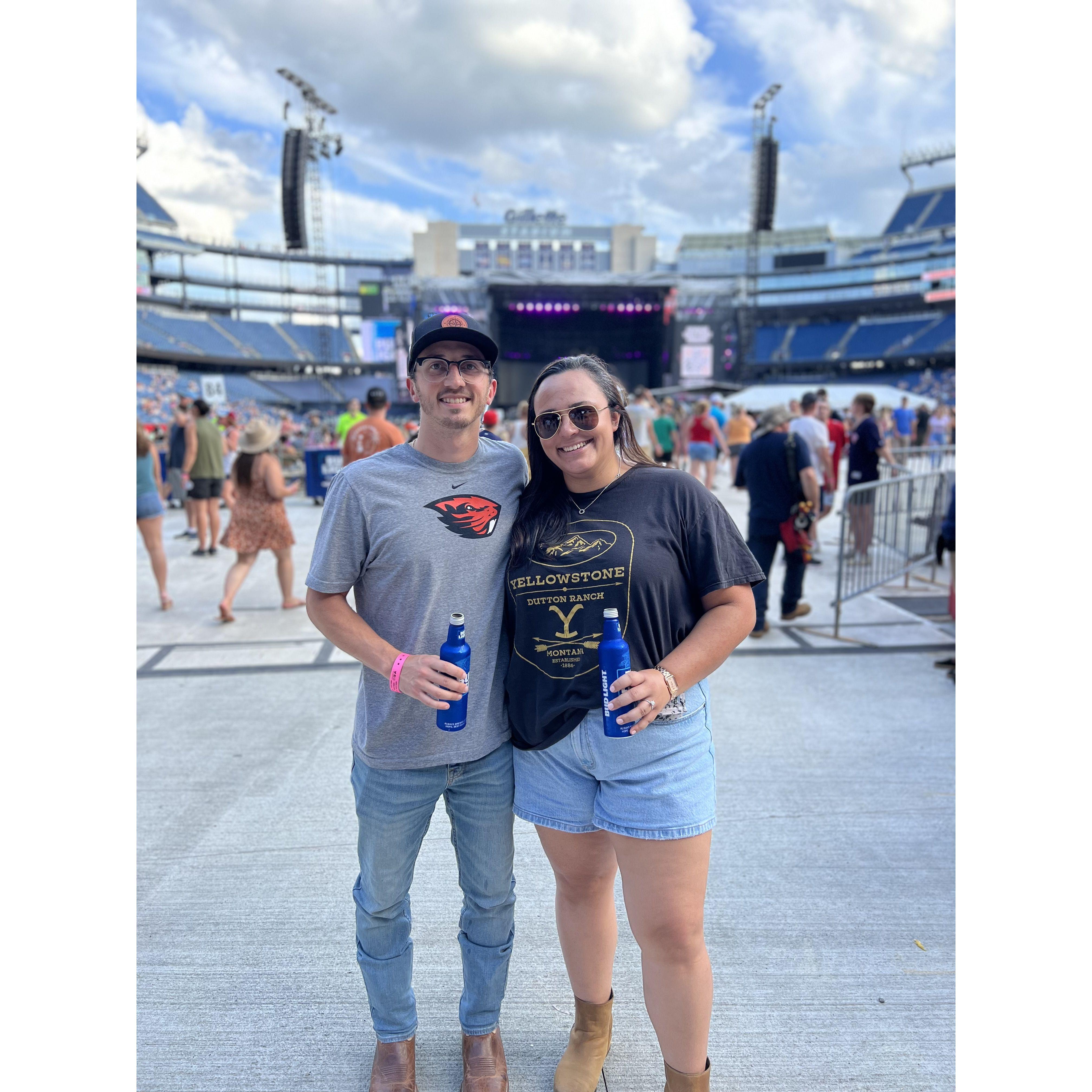 Gillette stadium night to see Luke Combs.