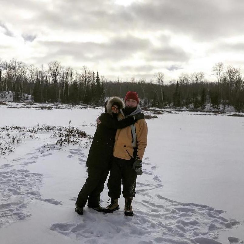 On a very frozen Little Crab Lake.