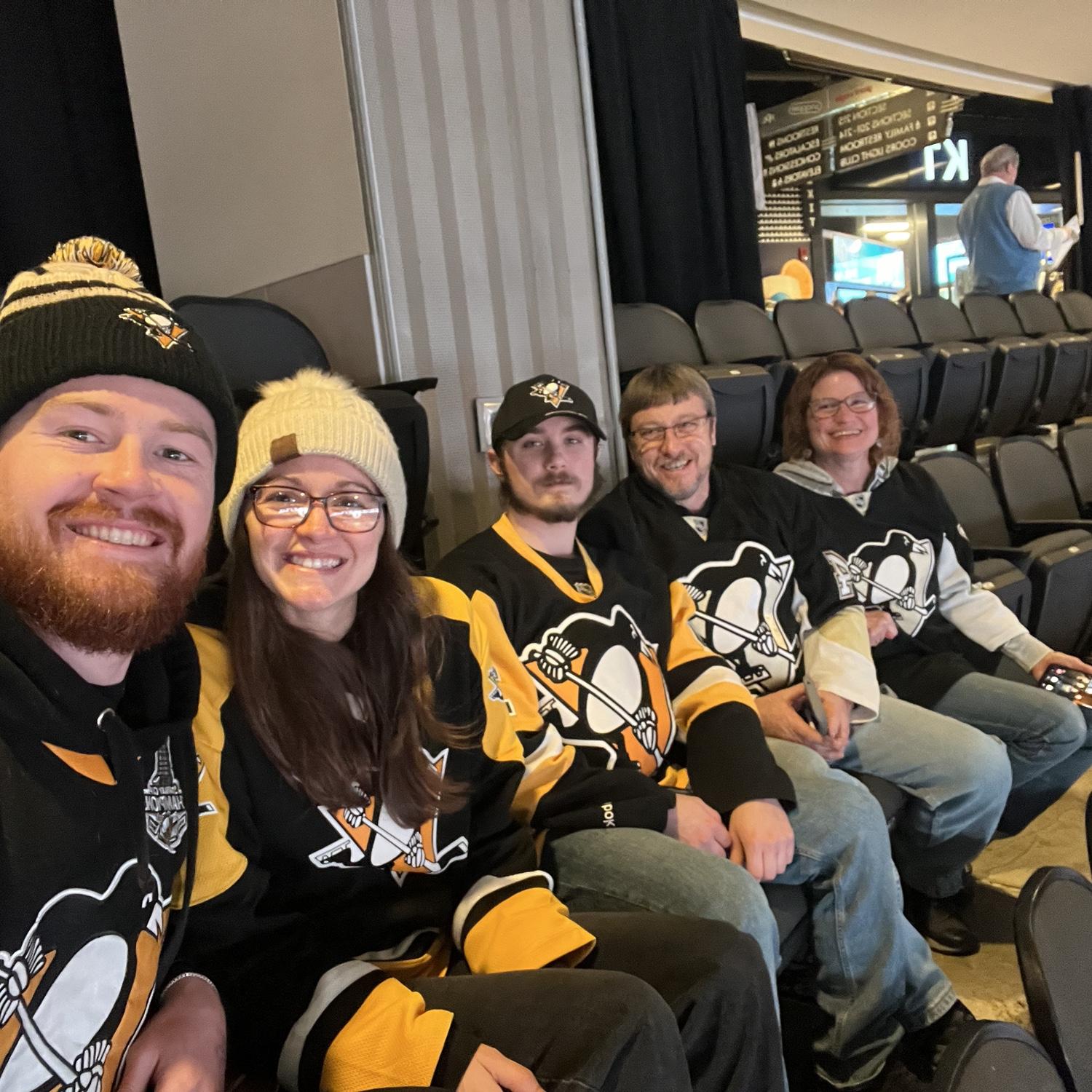 First Pens game with the Caldwell clan!