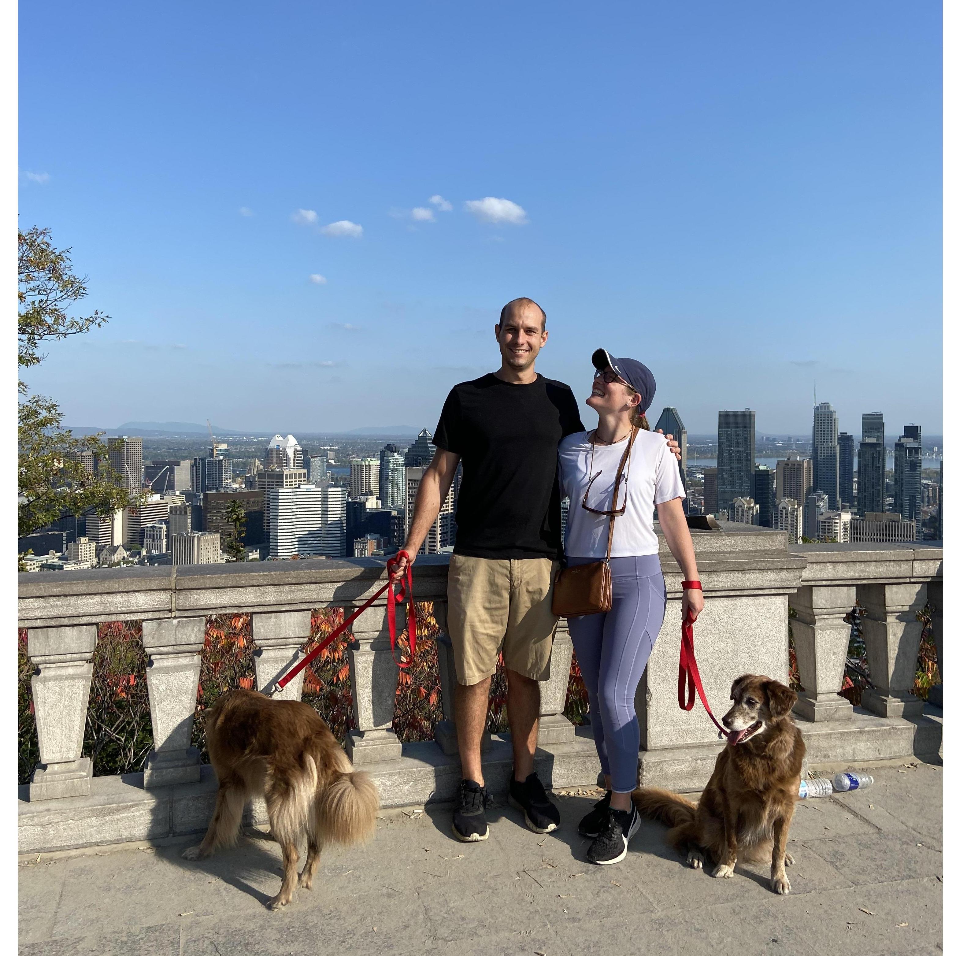 In Montreal hiking at Mount Royal on Oct 8 2021, the same day that Shane later proposed, see story for more details