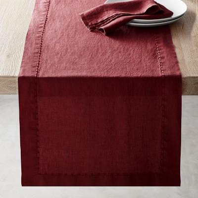 Couleur Nature French Napkins, Set of 6, Pomegranate on Food52