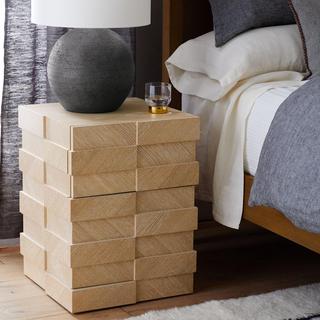 Flitch End Table with Storage