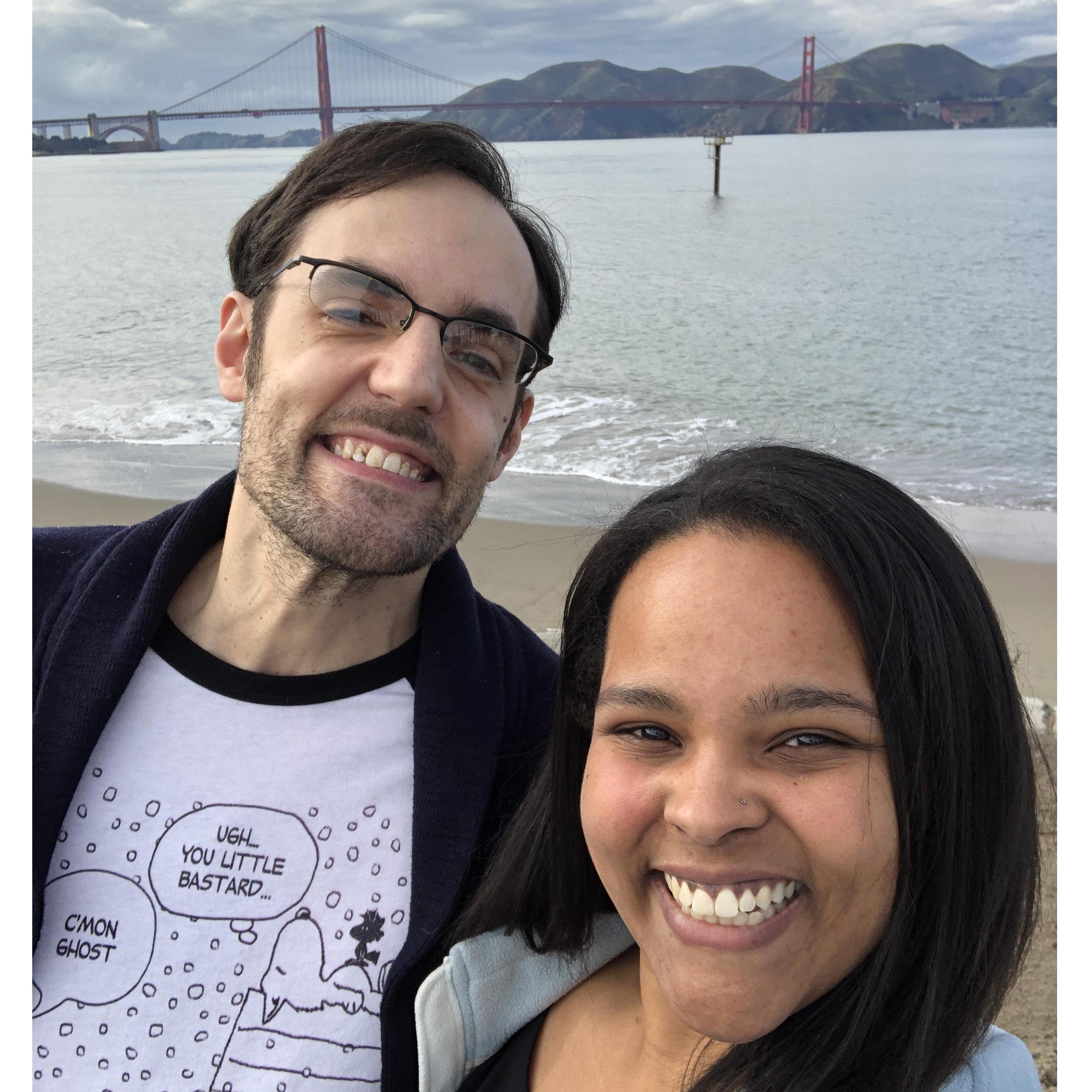 Our first (pre-engagement) stop in San Francisco. We had to take a pic of Golden Gate!