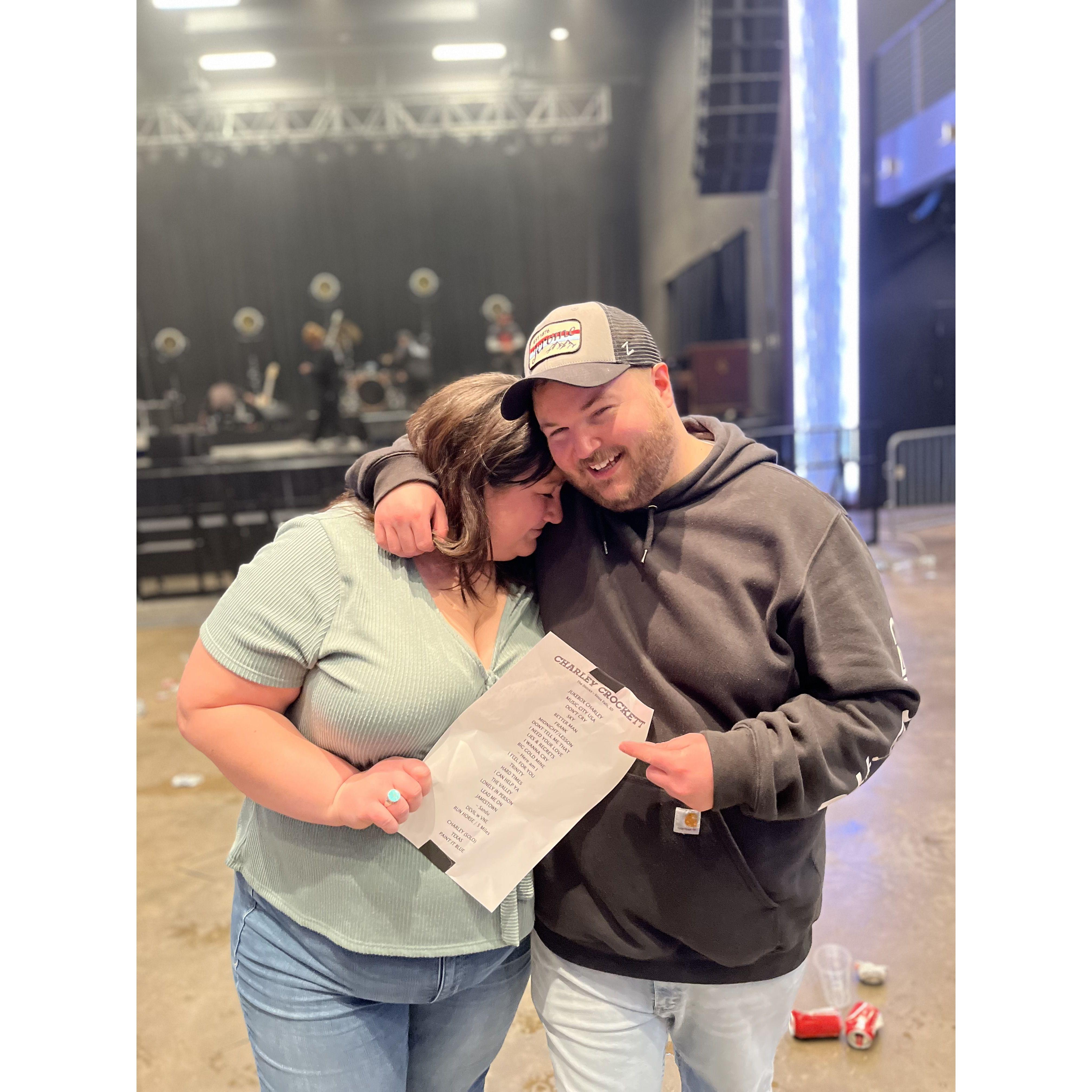 After the Charley Crockett Concert excited we got a setlist