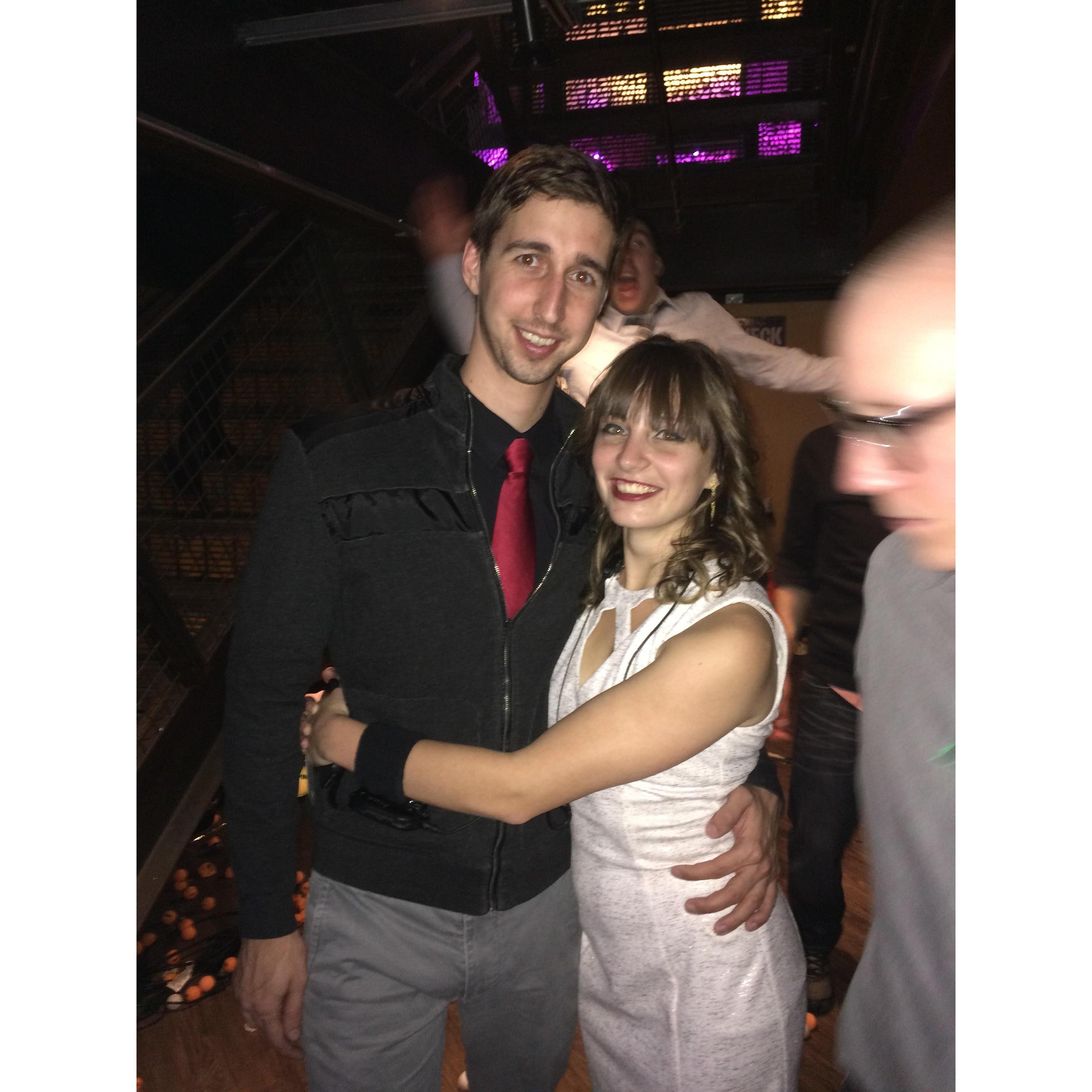 Taken on New Years Eve while Amber was managing the holiday event at Spin Chicago.