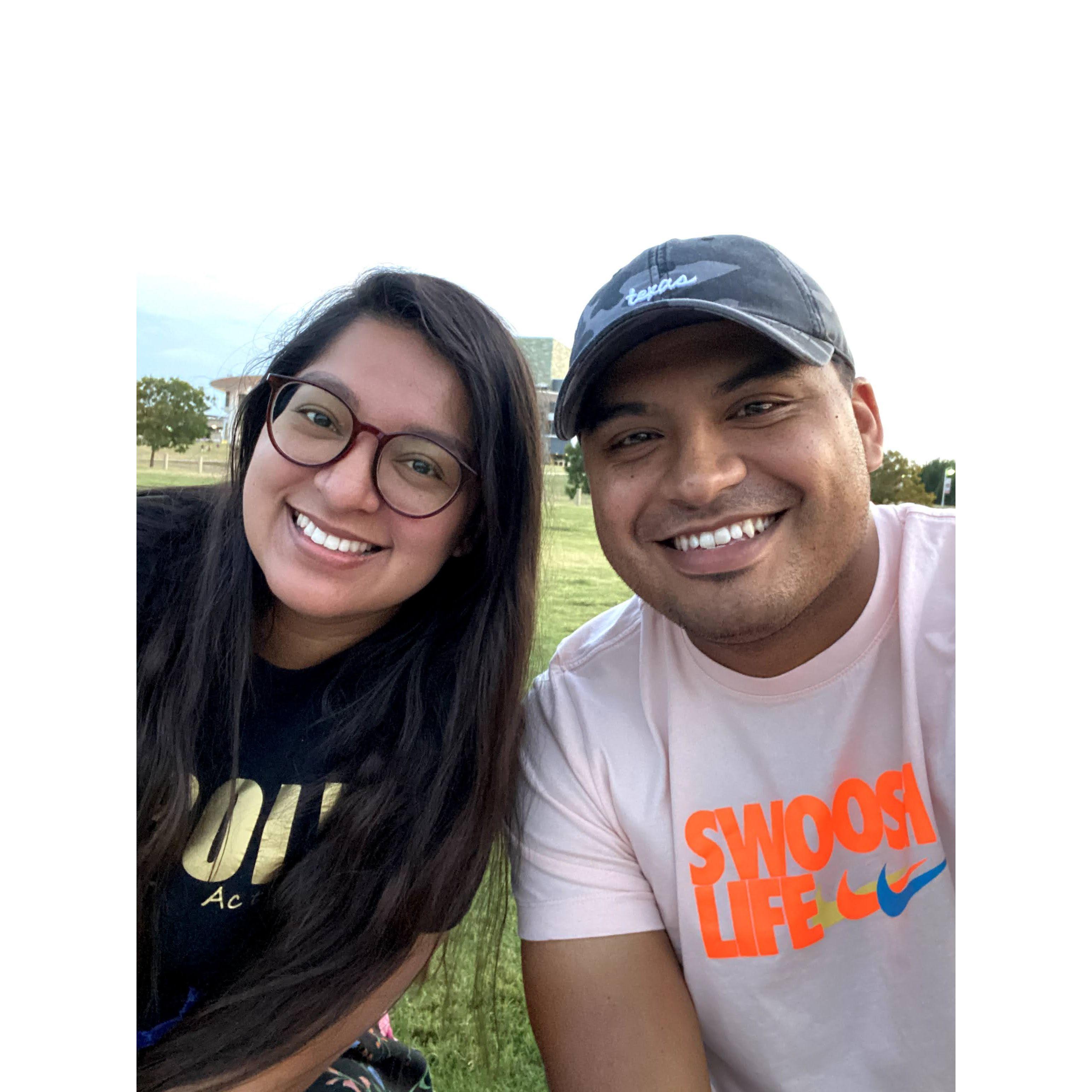 Birthday picnic in downtown Austin.