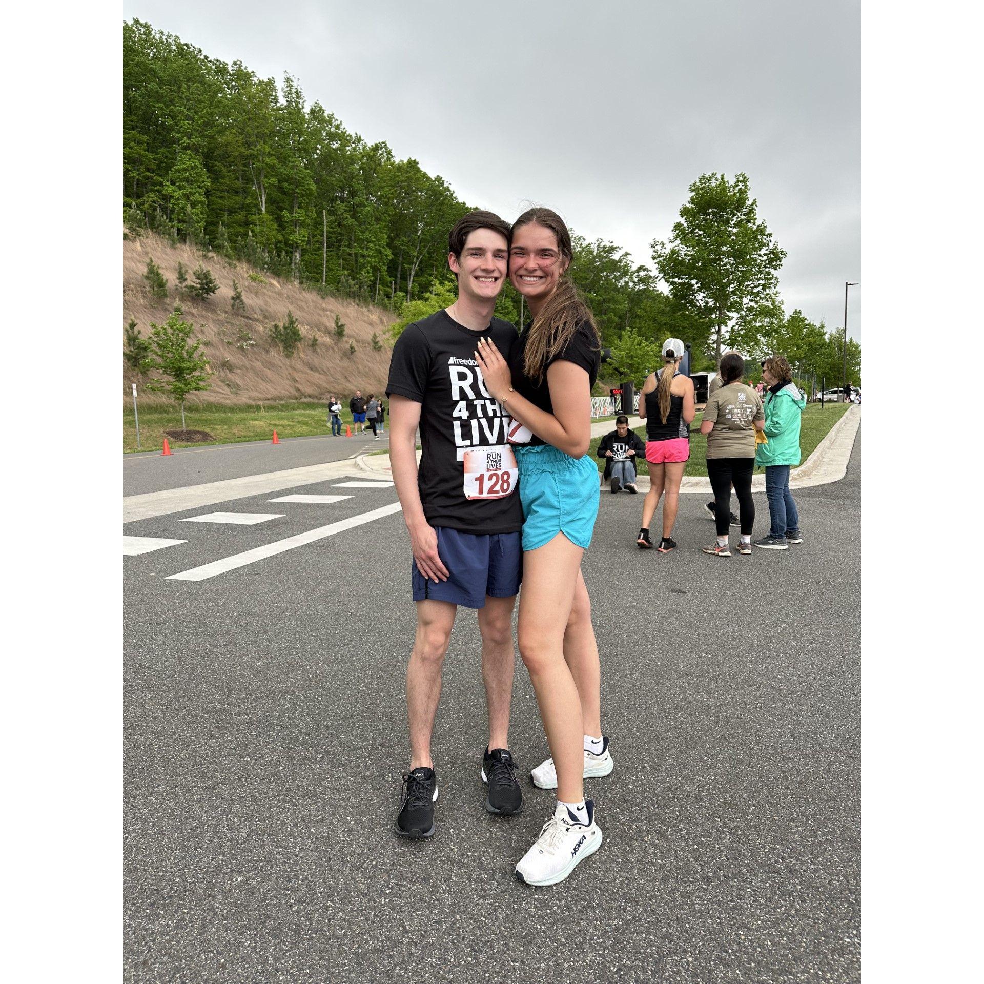 Ran a 5k to aid in anti-human trafficking efforts