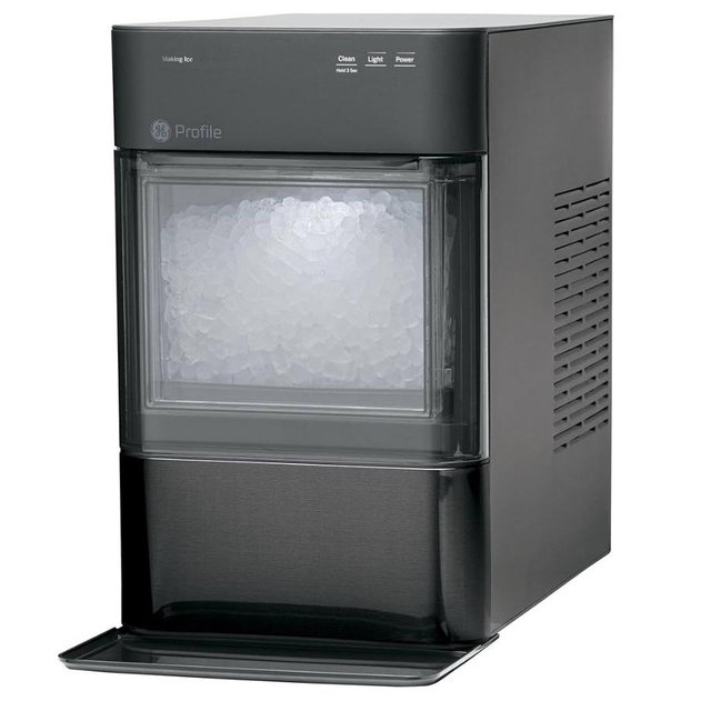 GE Profile Opal 2.0, Chewable Crunchable Countertop Nugget Ice Maker, Scoop included, 38 lbs in 24 hours, Pellet Ice Machine with WiFi & Smart Connected, Black Stainless Steel