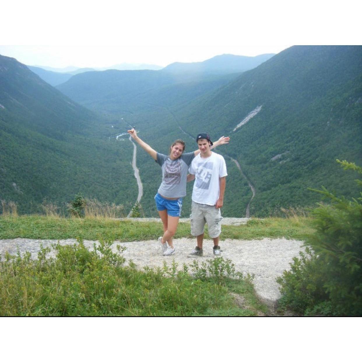 We are stylin'. 
Top of Mt. Willard in the White Mountains in Jake's town.