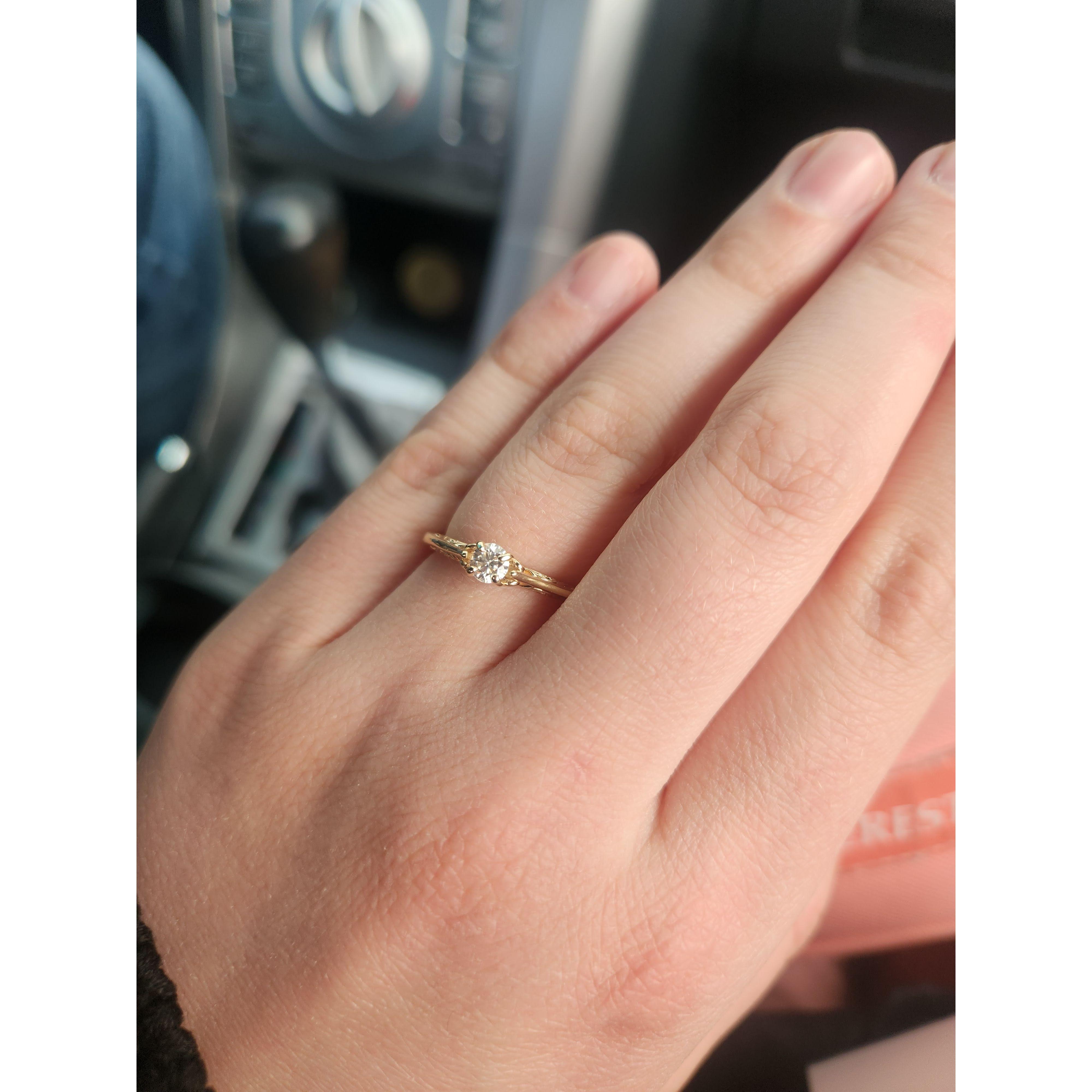 The ring Matthew bought me! It was exactly what I wanted and I couldn't be happier.