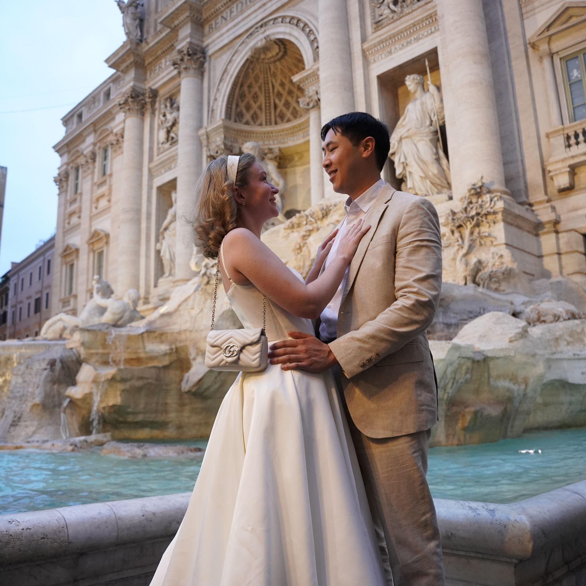 Engagement photos in Rome