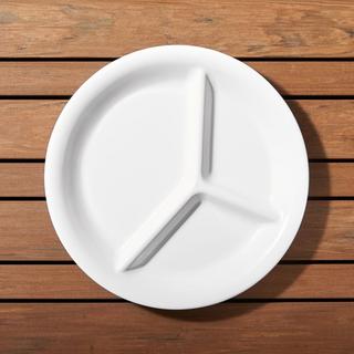 Divided Melamine Plate, Set of 6