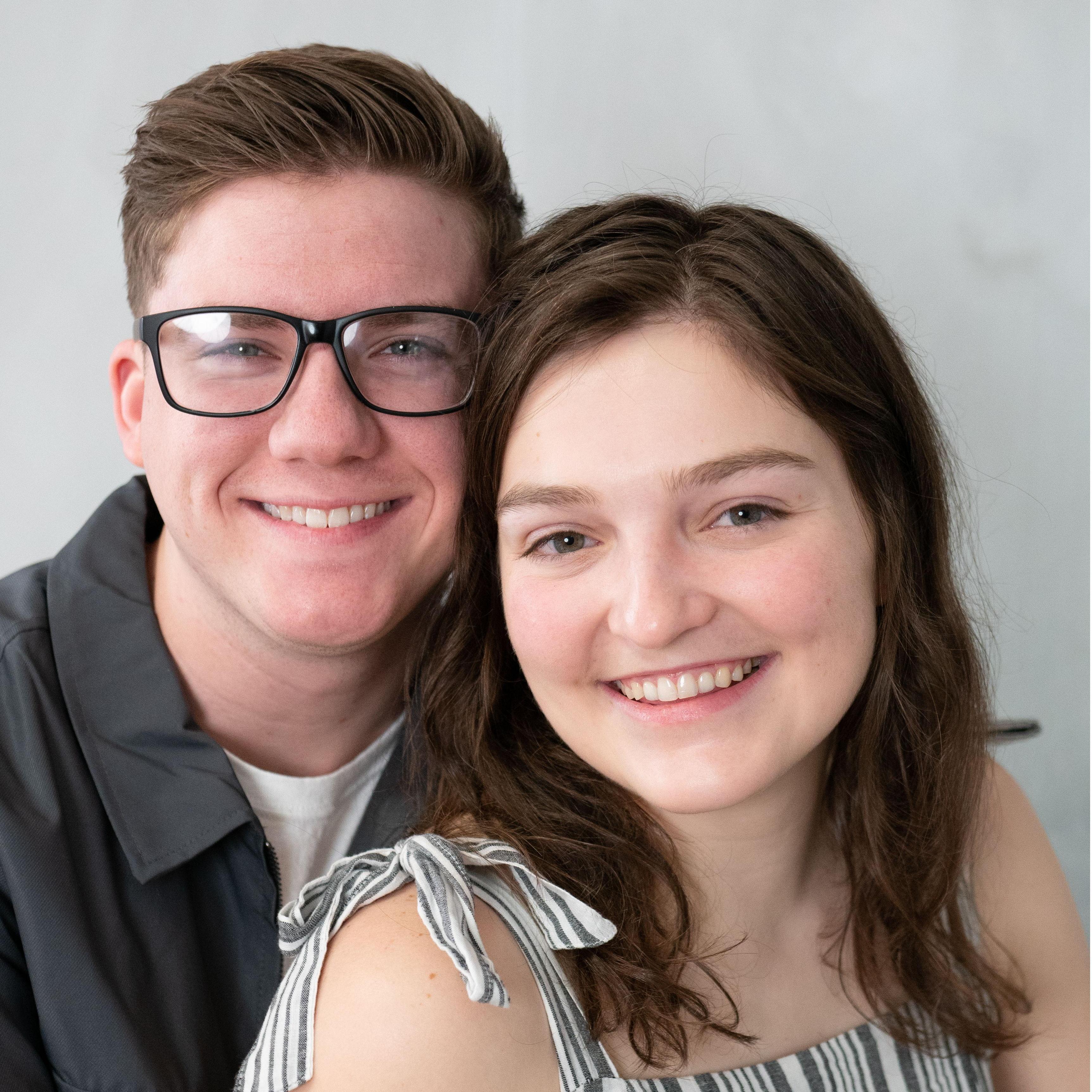We had some engagement photos taken in a cute little studio