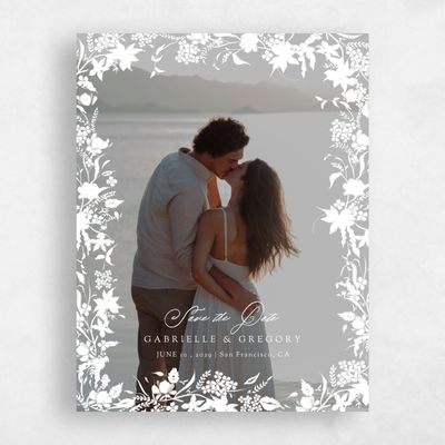 White Wedding Save the Date - Erica Photo
