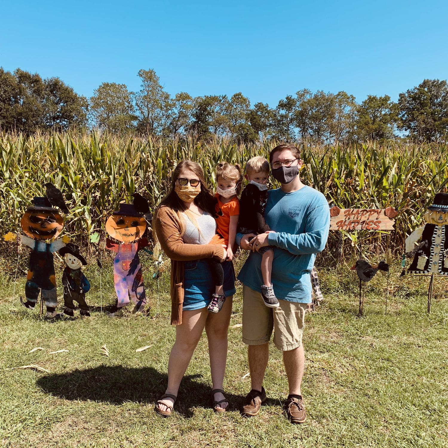 We took Evan's twin baby siblings for a day of fall fun! We went to the corn maze, painted pumpkins,  and watched the twins play on the playground! 9.27.20.