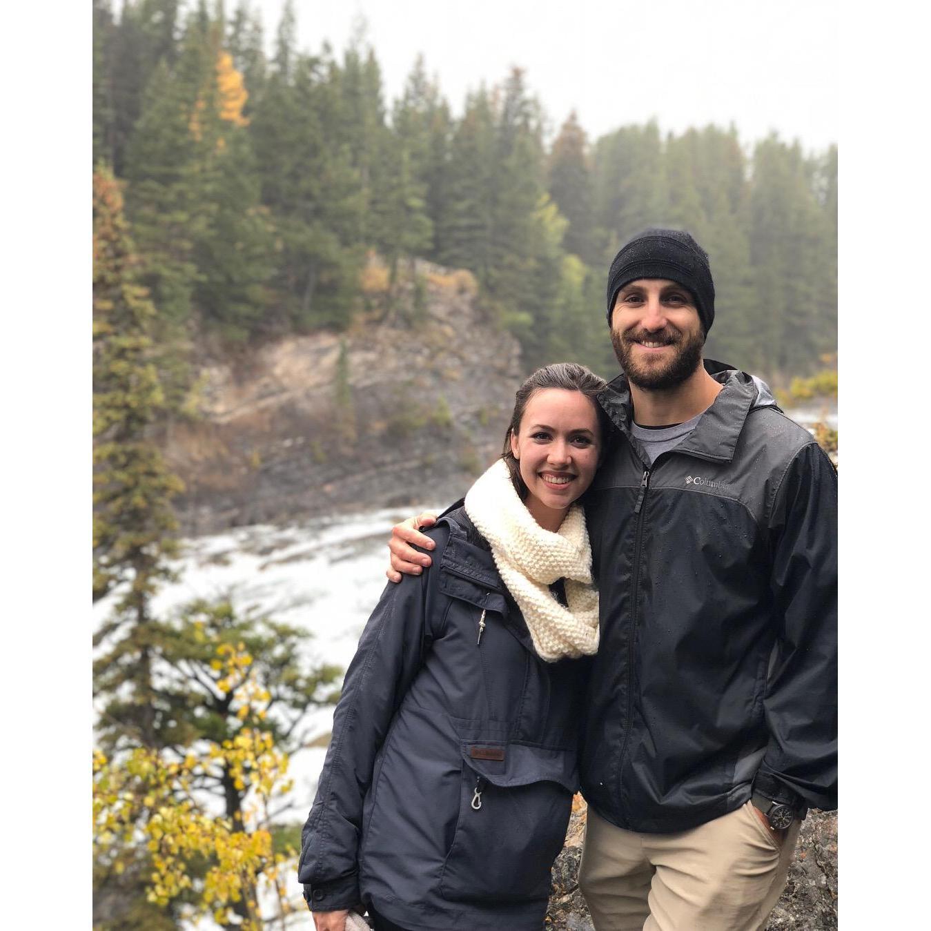 Hiking our first day in banff