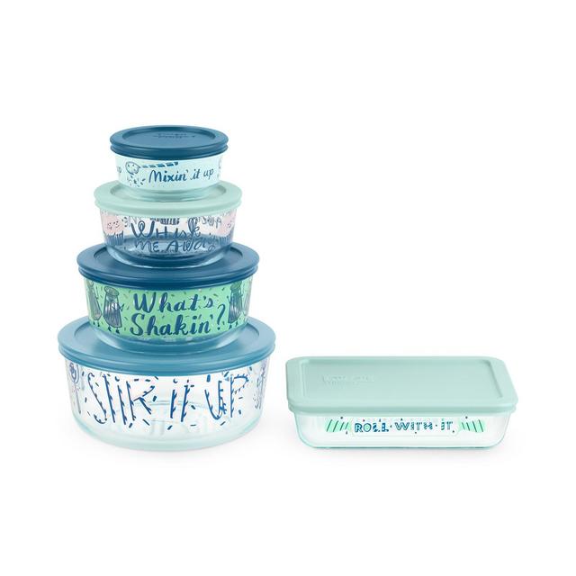 Pyrex Decorated What's Shaking 10-Pc. Food Storage Container Set