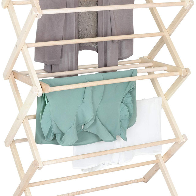 Pennsylvania Woodworks Clothes Drying Rack: Solid Maple Hard Wood Laundry Rack for Sweaters, Blouses, Lingerie More, Durable Folding Drying Rack, Made in USA, No Assembly Needed, Medium