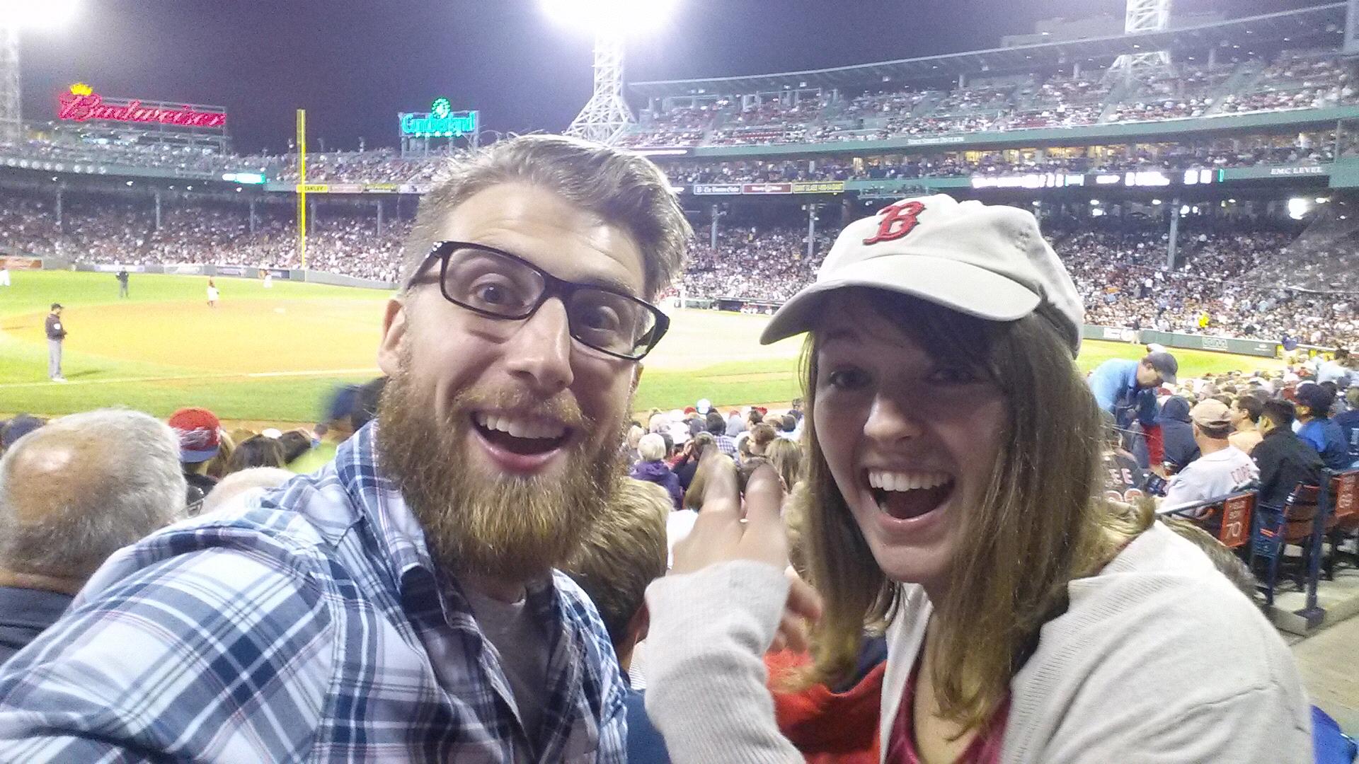 Possibly the only time we've gone to a game at Fenway together. We are not baseball fans.