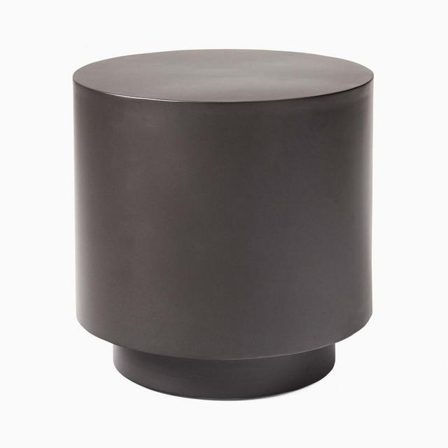 Tucker Round Drum Side Table Antique Bronze
