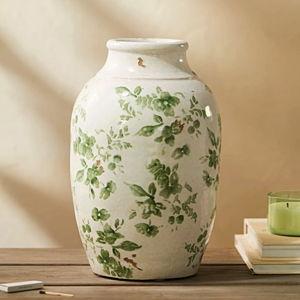 Green Chinoiserie Jar Vase