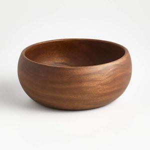 Tondo 10.5" Acacia Wood Salad Serving Bowl + Reviews | Crate & Barrel
