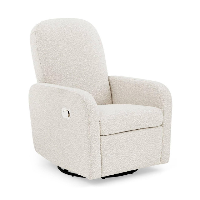 Delta Children Teddy Recliner Chair - Greenguard Gold Certified - Ivory: Contemporary Style, Metal & Wood Frame, Solid Pattern, Upholstered