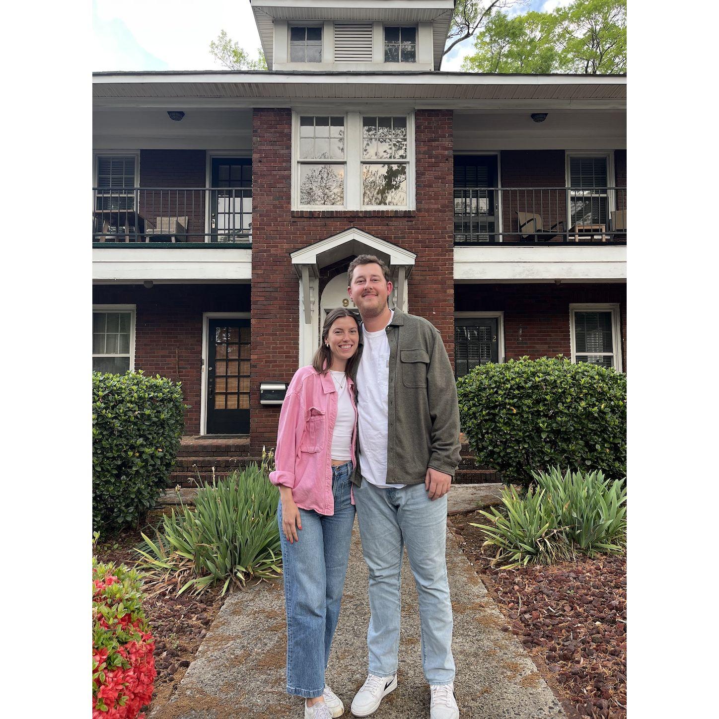 We live in the Plaza Midwood area of Charlotte! Its a great area with unique restaurants, bars and shops. We love going on walks and trying new spots!
