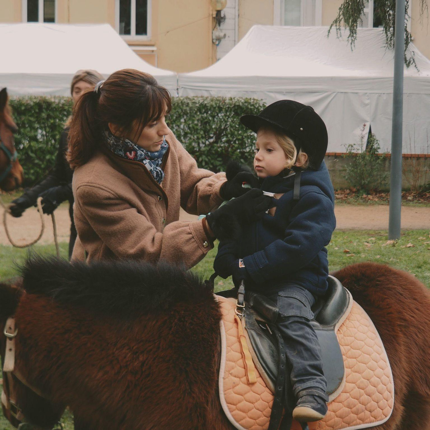 Jen & her beautiful son Abel, having a great time with a pony. Abel is the ring bearer on our special day.