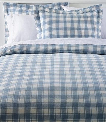 Ultrasoft Comfort Flannel Comforter Cover Collection - Bay Blue/Bone - Full