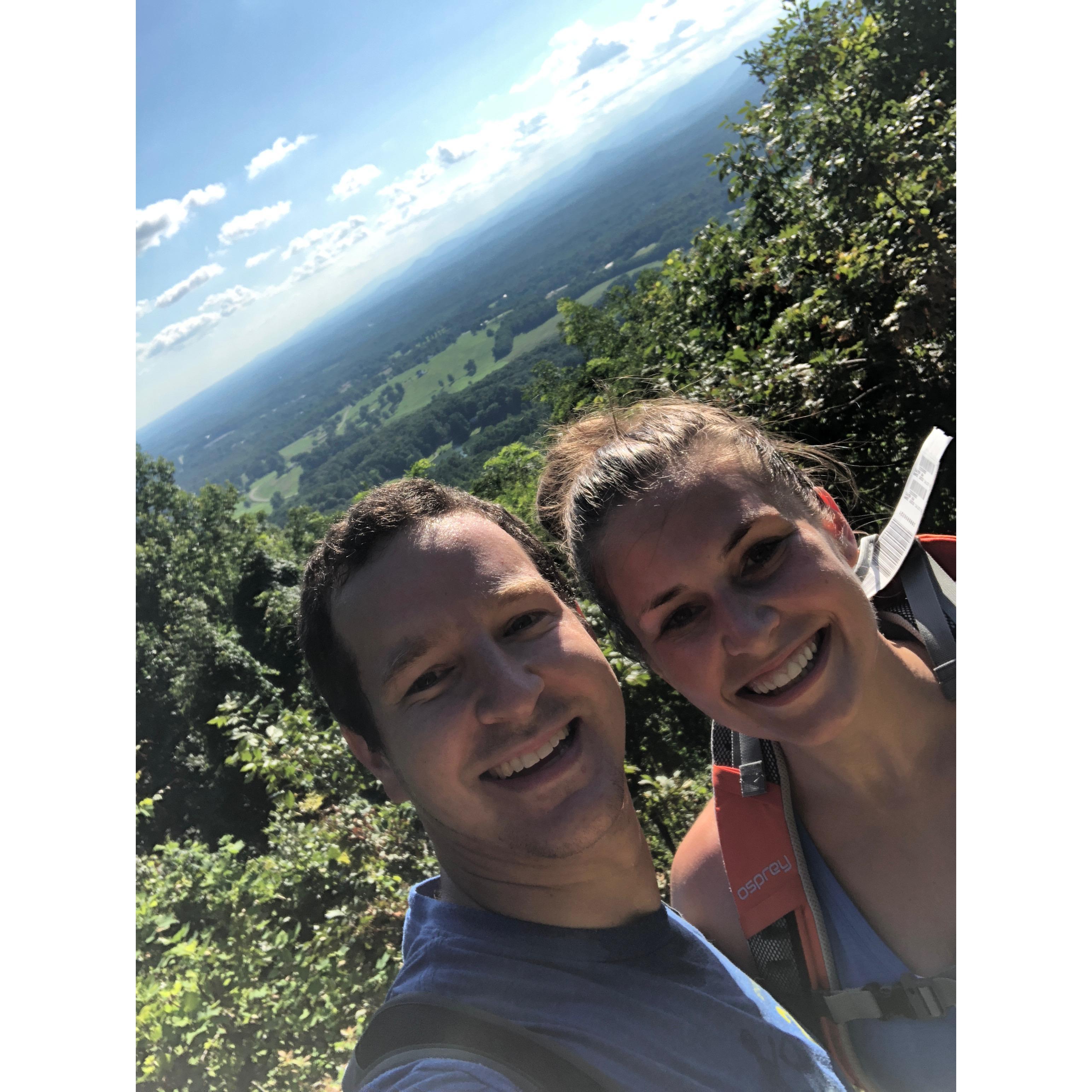 One of {many} hikes together.