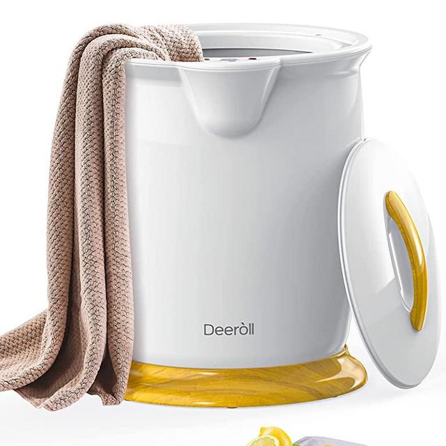 Deeroll Towel Warmer, Luxury Towel Warmer Bucket with Aromatherapy, Extra-Large Towel Warmer for Relaxation & Home Spa, Auto Shut Off, Fits Up to Two 40"X70" Oversized Towels, Bathrobes, Blankets