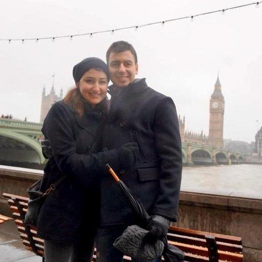 Rainy and foggy London in January 2015.