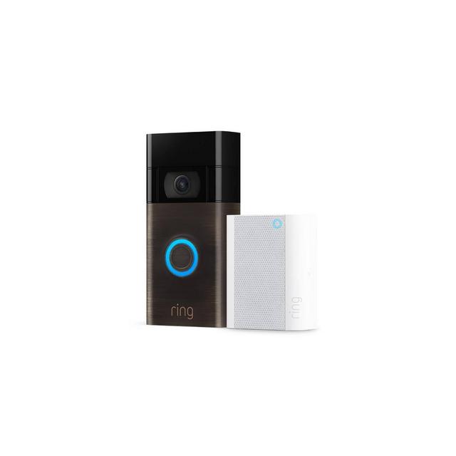 Ring Video Doorbell (2020 Release)Venetian Bronze + Ring Chime Bundle