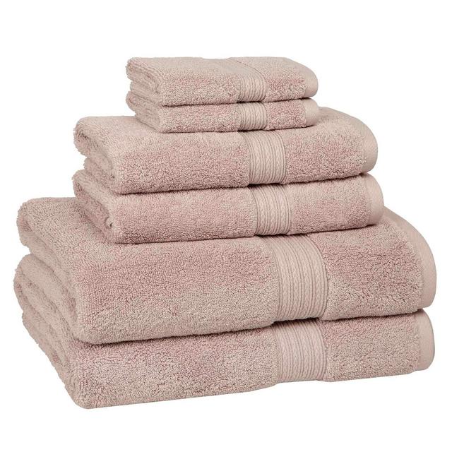 6pc Signature Solid Bath Towel Set Linen - Cassadecor