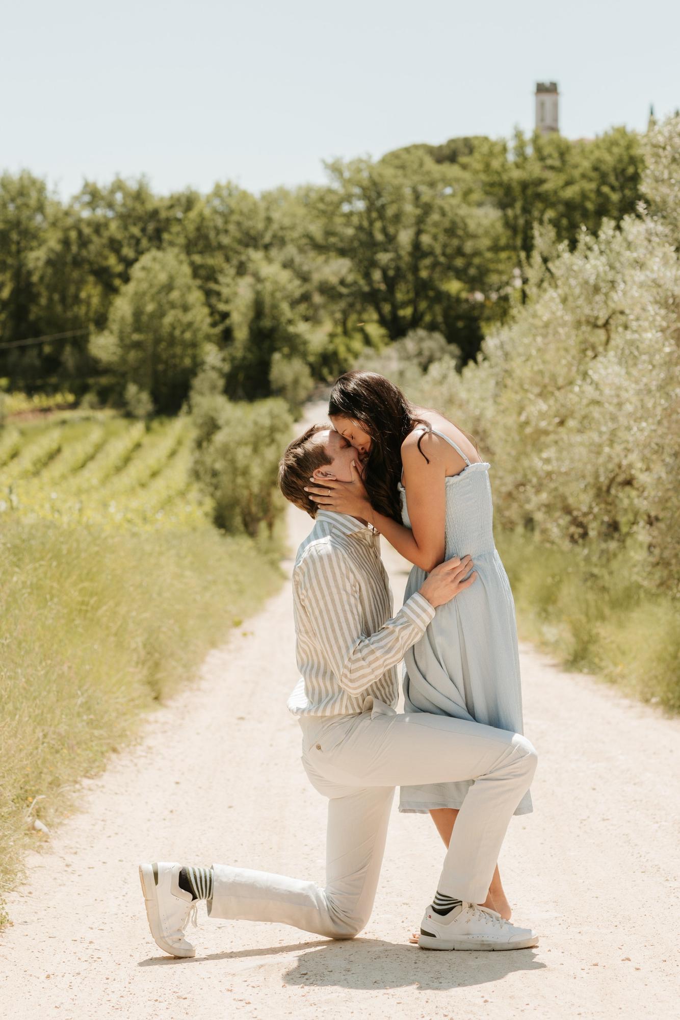 Engagement Photos at Corzano e Paterno in Tuscany