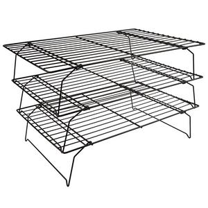 Flytt Stackable 3-Tier Cooling Rack Grid , Black , 15.7 inch x 9.8 inch