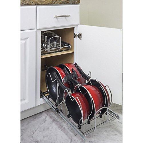 Hardware Resources Pots and Pan Orgainzer for 15" Base Cabinet MPPO15-R by Cabinet Organizers