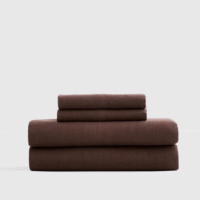 European Linen Sheet Set in Espresso (King)