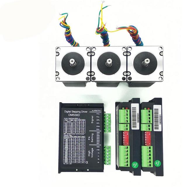 nema 23 stepper motor 112mm length and stepping driver 3 axis cnc router kit