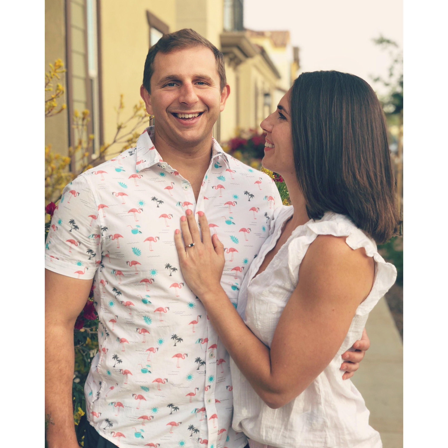 Louie's happy smile. We can't wait to get married!