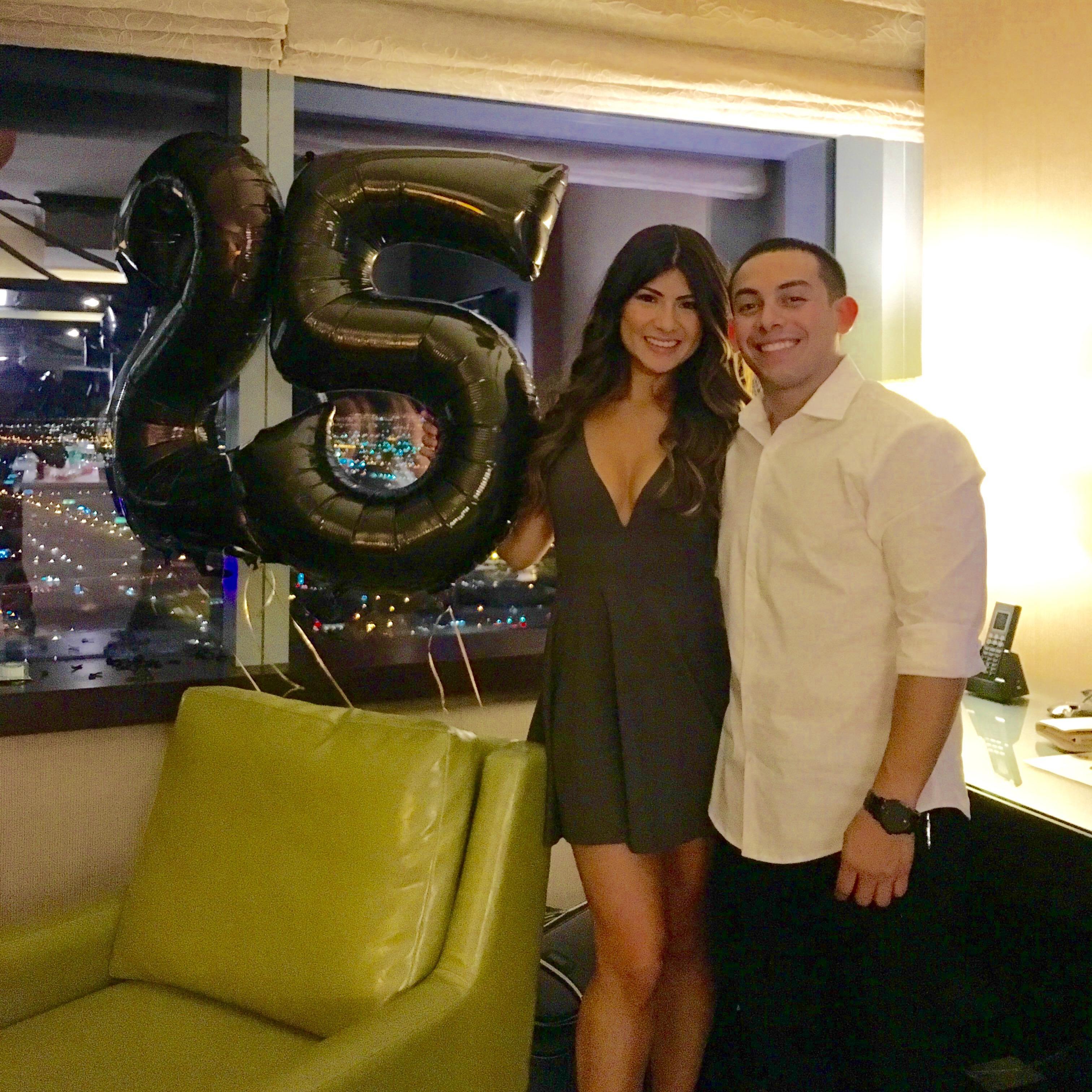 Celebrating Kenny's 25th birthday in the city of sin!
