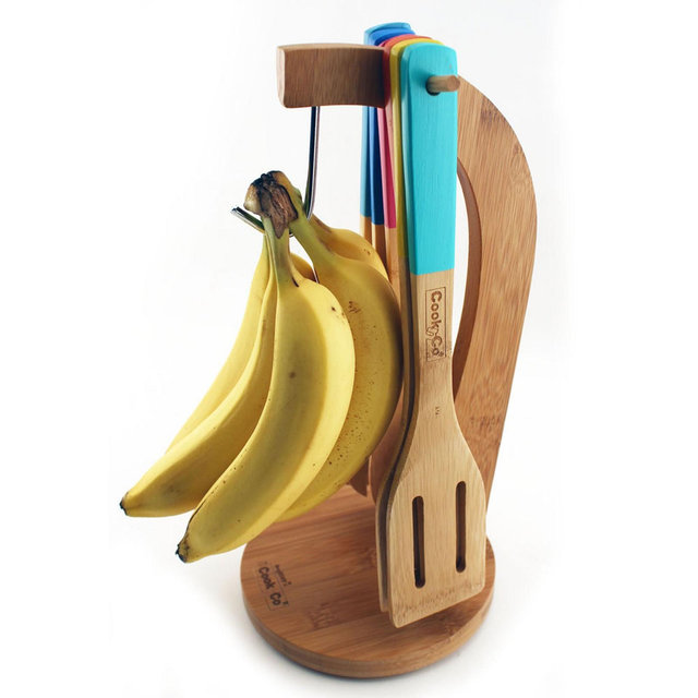 BergHOFF CooknCo 7Pc Bamboo Banana Hanger and Utensil Set