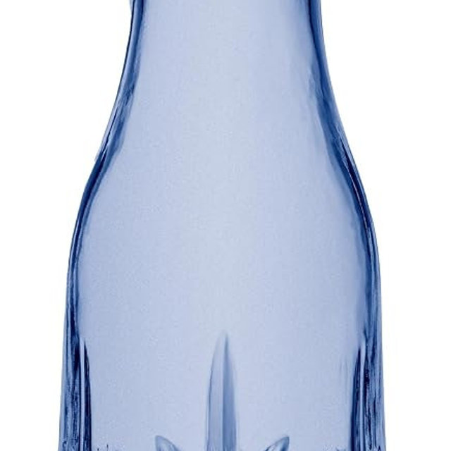 Godinger Carafe, Glass Pitcher, Wine Pitcher, Cocktail Carafe, Water Jug, for Iced Tea, Mixed Decanter & Beverages, Barware & Drinkware, Blue, 32oz